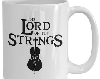 Double Bass Player Gifts, Bass Player Mug, Lord Of The Strings, Gifts For Double Bassists, Double Bass Themed Gifts