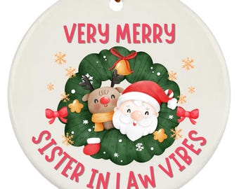 Playful Sister in Law Christmas Gift, Cute Sister in Law Ornament, Fun Sister in Law Christmas Gifts Ideas From Brother in Law