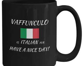 Funny Italian Mug, Vaffanculo Is Italian For Have A Nice Day, Italian Mug, Italian Vaffanculo Mug, Italian Gifts