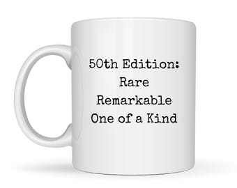 Playful 50th Birthday Gift, Fun Fiftieth Bday Mug, 50th Birthday Gifts For Best Friend, Unique Keepsake, Personalized Custom Photo Cup