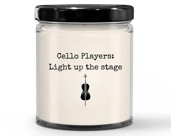 Gifts For Cello Players, Thoughtful Cello Candle, Gift For Cello Teacher, Cellists, Cello Recital, Orchestra Student Cellist, Cello Gifts