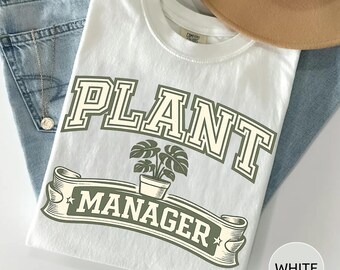 Vintage Plant Manager Shirt, Houseplant Lover Gift, Plant Mom Tee, Indoor Jungle Shirt, Botanical Aesthetic Shirt, Funny Gardener Gift