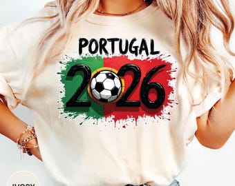 Portugal Football Fan Tee Portuguese Soccer Supporter Shirt Portugal Match Day Shirt Soccer Gift Portugal Pride Apparel Football Season Tee