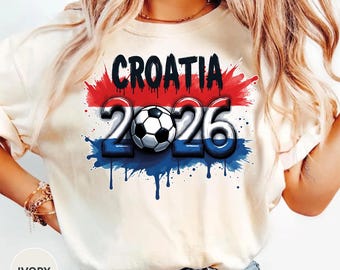 Croatia Football Fan Tee Croatia Soccer Supporter Shirt Croatian Pride Shirt Match Day Football Tee Soccer Fan Gift Croatia Inspired Apparel