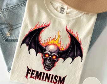 Goth Feminism Shirt, Dark Feminist Graphic Tee, Alternative Feminist Shirt, Feminism Gothic Aesthetic Tee, Feminism But Make It Metal