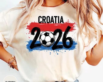 Croatia Football Fan Tee Croatia Supporter Shirt Soccer Match Day Shirt, Croatia Flag Graphic Tee, Football Lover Gift Croatia Pride Apparel