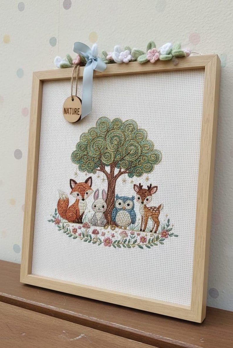 Woodland Animals Embroidery Pattern Digital PDF Fox Bunny Owl Deer Hand ...