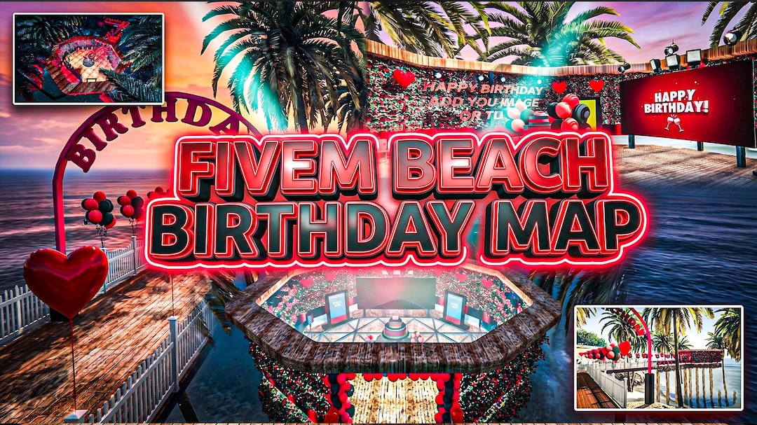 Fivem Beach Birthday Party Map | Luxury Event Venue MLO | Animated ...