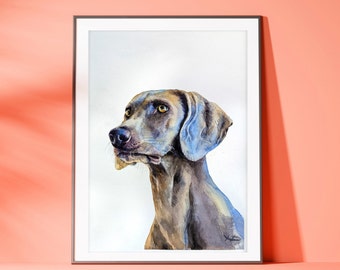 Retrato de mascota personalizado pintado a mano, acuarela a partir de una fotografía.