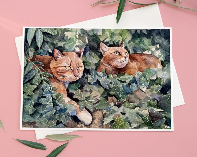 Retrato de mascota en acuarela a partir de una foto, pintura personalizada, pintada a mano, enmarcada y lista para colgar. imagen 15
