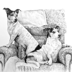 Pencil Drawing Pet Portrait From Photo Custom Hand Drawn Sketch Framed Ready To Hang image 3