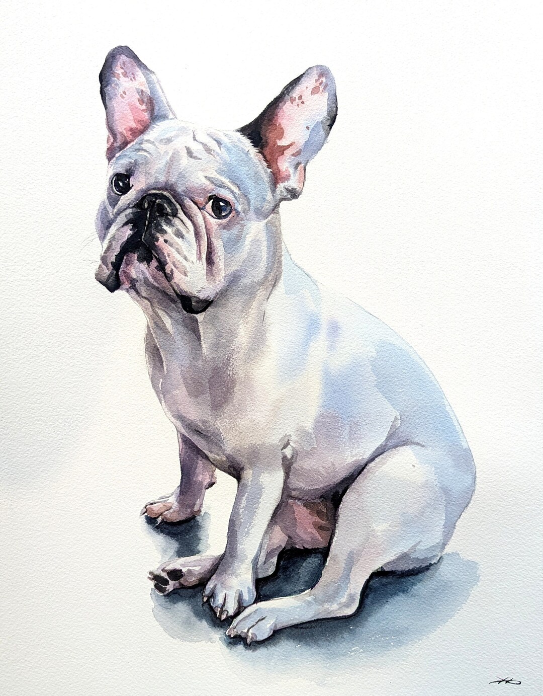 Large Size Pet Portrait From Photo Custom Watercolour Big Painting Hand Painted Dog Portrait Personalised Pet Portrait Cat Portrait, A1, A2