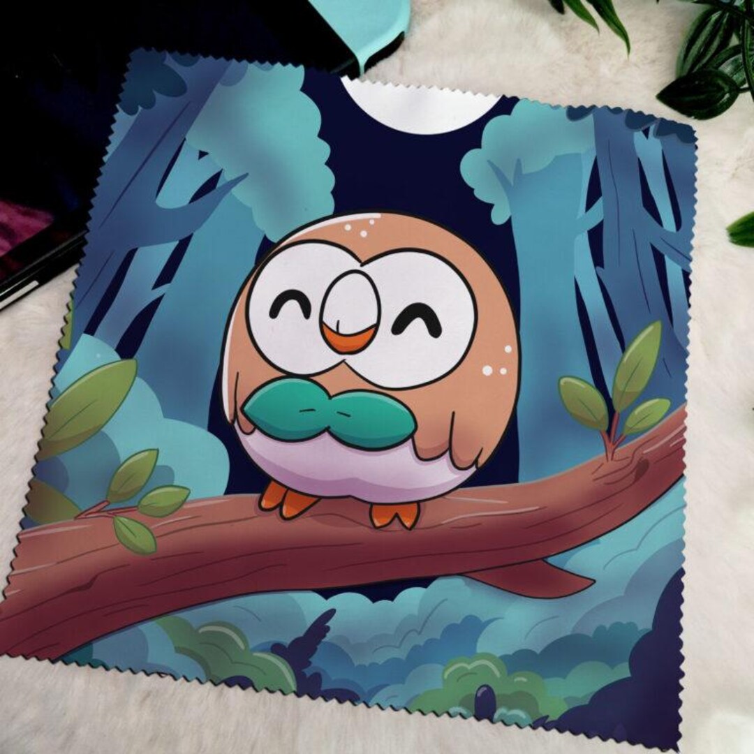 Pokemon Rowlet Robe Pokémon Rowlet Microfiber Cloth Glasses Cloth - Etsy