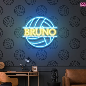 Custom Name Volleyball Neon Sign: Personalized Sports Decor
