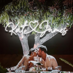 Letrero de neón personalizado para bodas: decoración personalizada con apellido