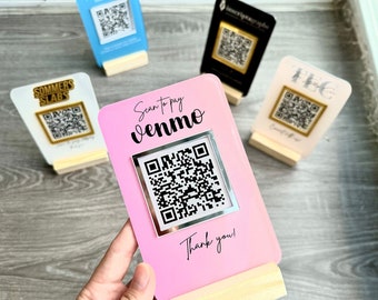Custom Business Logo Payment QR Code Sign, Mini QR Code Sign, Payment Sign printable, Beauty Sign, Salon Sign,Nail Sign QR Code