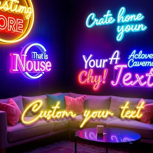 Custom Neon Name Sign: LED Logo Wall Decor