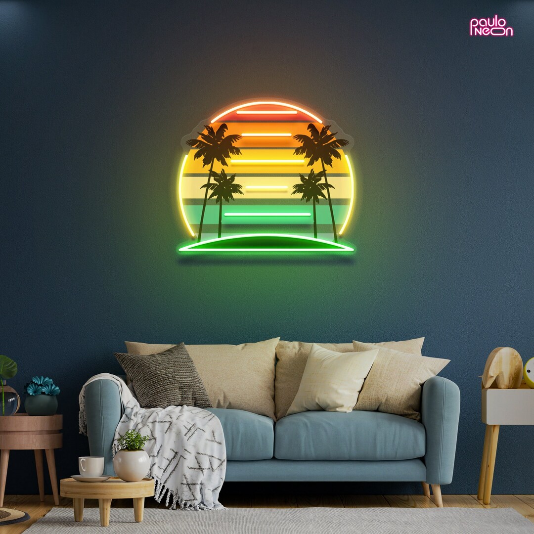 Sunset Neon Sign Neon Sign Custom Home Decor Neon Sign Wall - Etsy