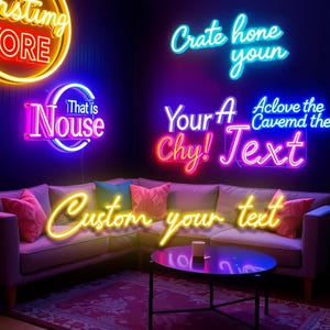 Custom neon name sign logo, business logo sign, custom logo sign led, Neon logo sign, logo sign led, custom sign for business, Aesthetic