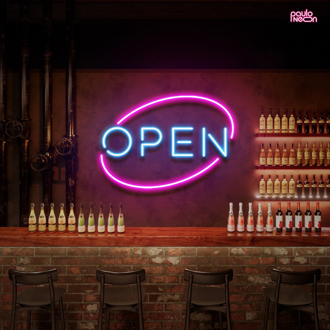 OPEN Neon Sign Custom, Window Sign for Business, Neon Sign Custom for