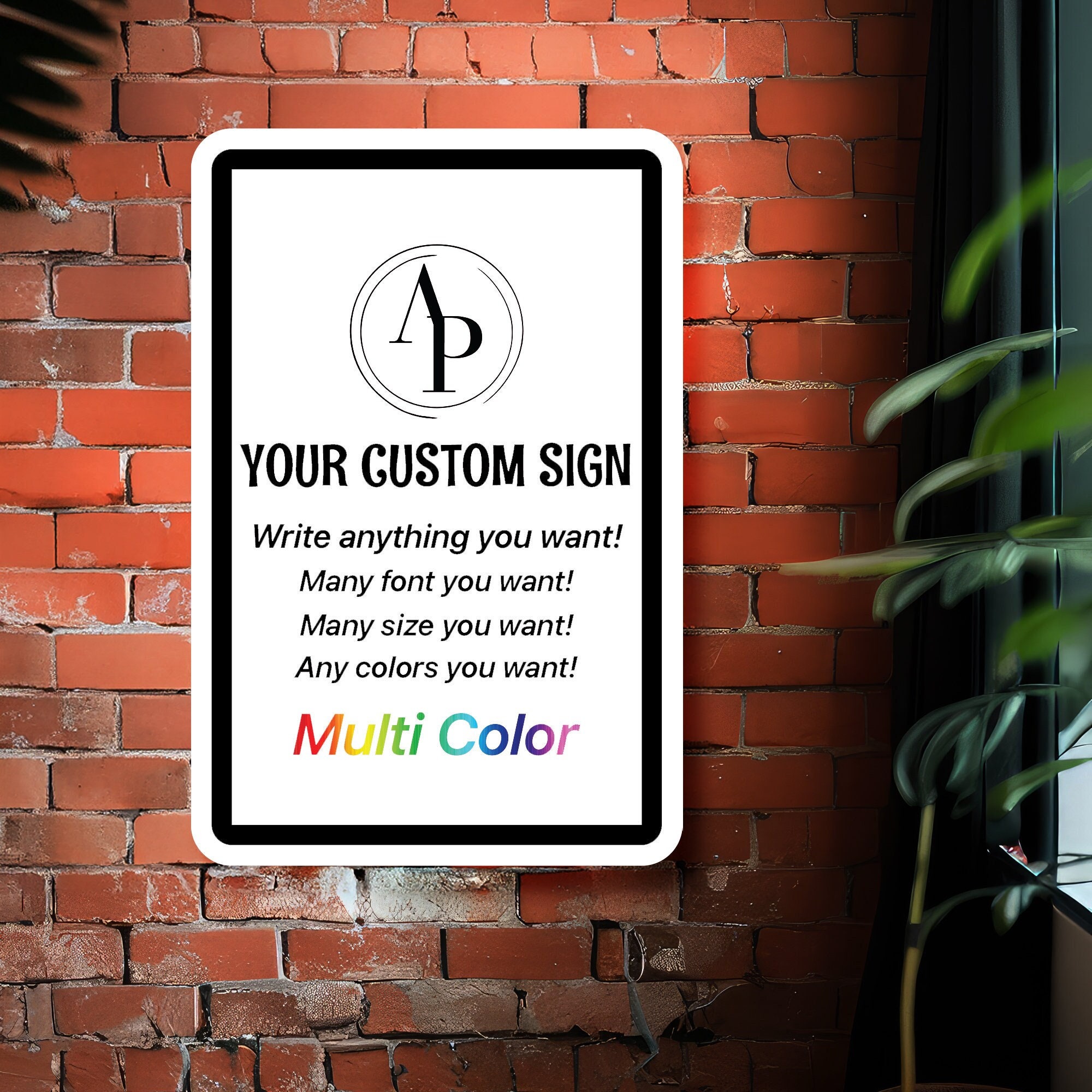 Business sign office floating logo, Custom Business Logo Sign, Deliveries Sign, Custom Message, Parking Sign, Outdoor Business Property Sign