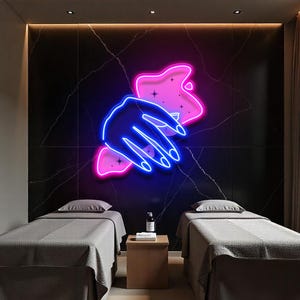 Custom Nail Salon Neon Sign: Beauty Store Decor
