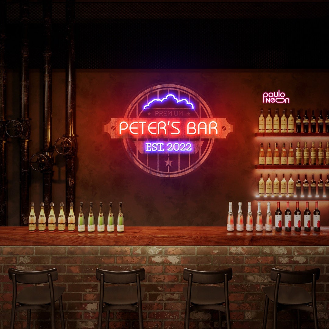 Neon Bar Sign Custom, Neon Bar Sign for Home Bar, Father Day Gift, Bar