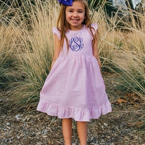 Girls seersucker dress