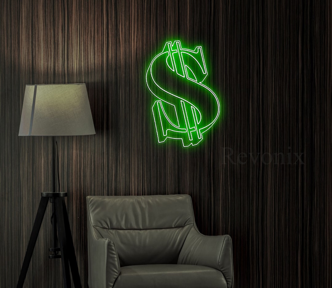 Custom Dollar Neon LED Sign Personalized Money Sign Neon - Etsy