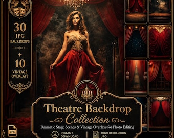 Backdrop & Dust Overlay: 30 Roter Vorhang Backdrops für Fine Art Fotografie mit 10 alten Foto Overlays für Vintage Look