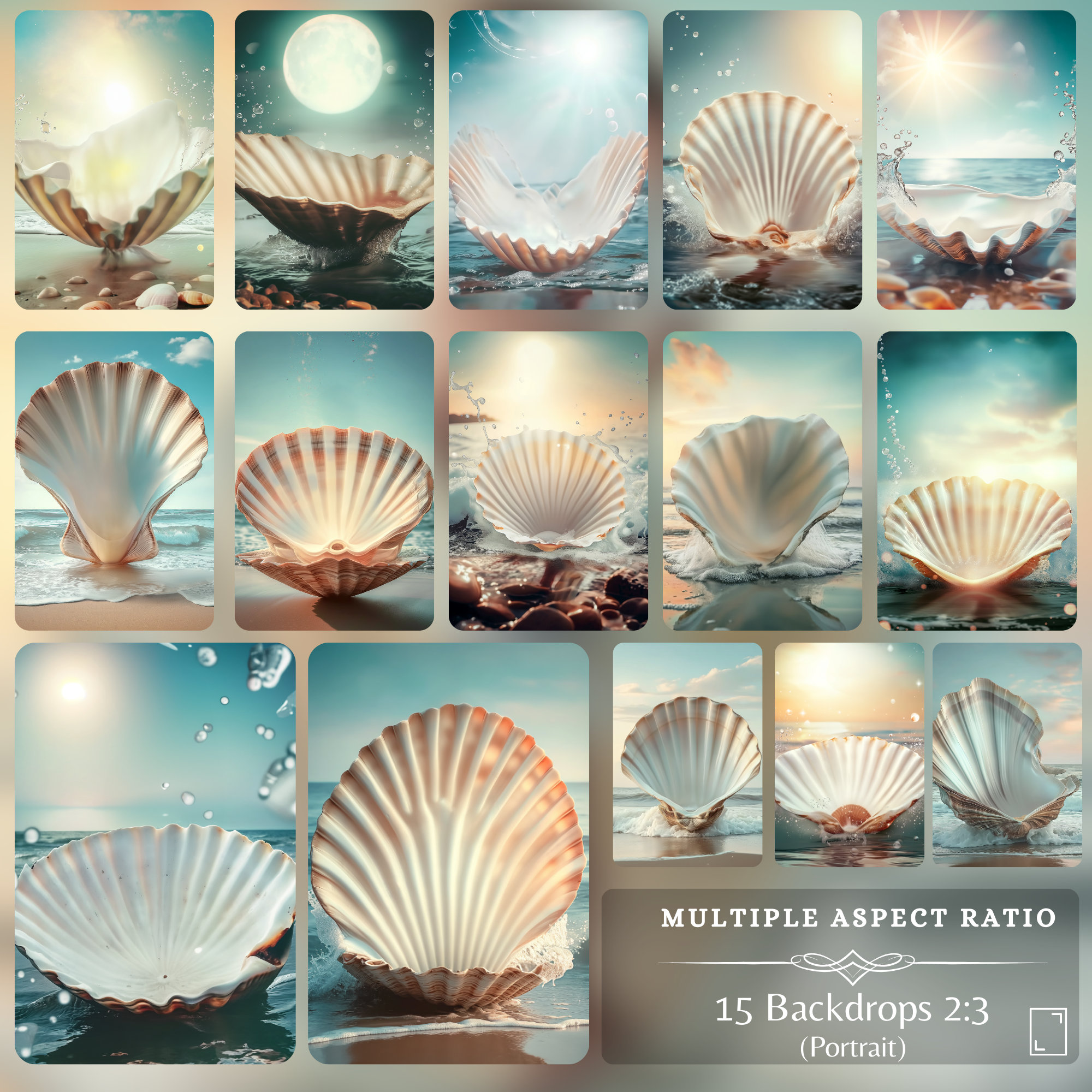 Scallop Shell Maternity Backdrop - 30 Elegant Designs Sea Shell ...