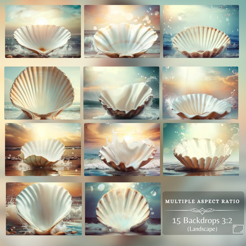 Scallop Shell Maternity Backdrop - 30 Elegant Designs Sea Shell ...