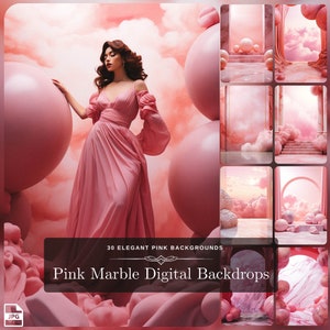 Fondali Marble Arch, 30 fondali rosa con sfumature di rosa per foto di maternità e fotografie artistiche, sfondo digitale con download istantaneo