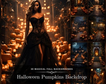 30 Halloween Kulissen: Herbst Magie Photoshop Overlays für digitale Fotografie und Fine Art Fotografie, Sofort Download JPG