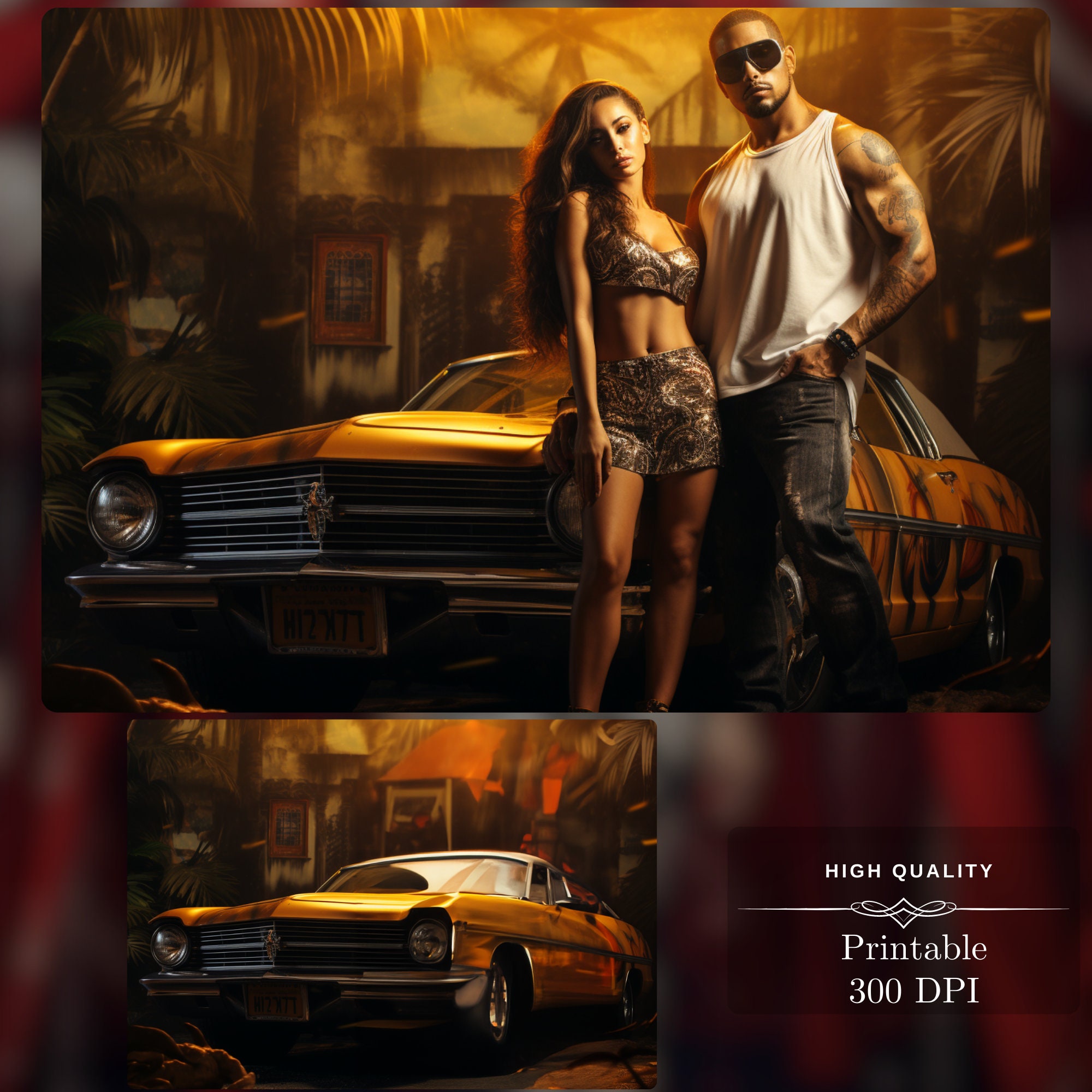 90s Lowrider Backdrops Pack: 30 Digital Backdrops of Old School Car ...