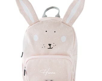 Rucksack Hase | Personalisierbar mit Namen | Kitarucksack Kindergartenrucksack