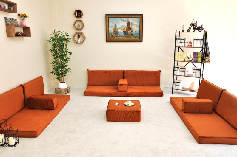 Arabic Living Room, Arabic Sofa Set, Balcony Floor Couch, Arabic Home