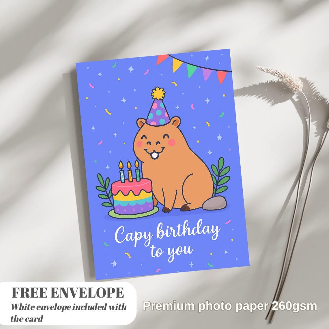 Capy Birthday - Capybara Birthday Card Cute Animal Birthday Cards Hand ...