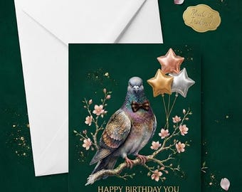 Sexy Pigeon Birthday Greeting Cards – Unique Love Greetings Cards for Him/Her, Funny Greeting Cards, Personalized Birthday Greeting Cards