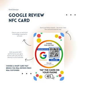 Google Review Tap Card: Instant Customer Reviews - Scan or Tap
