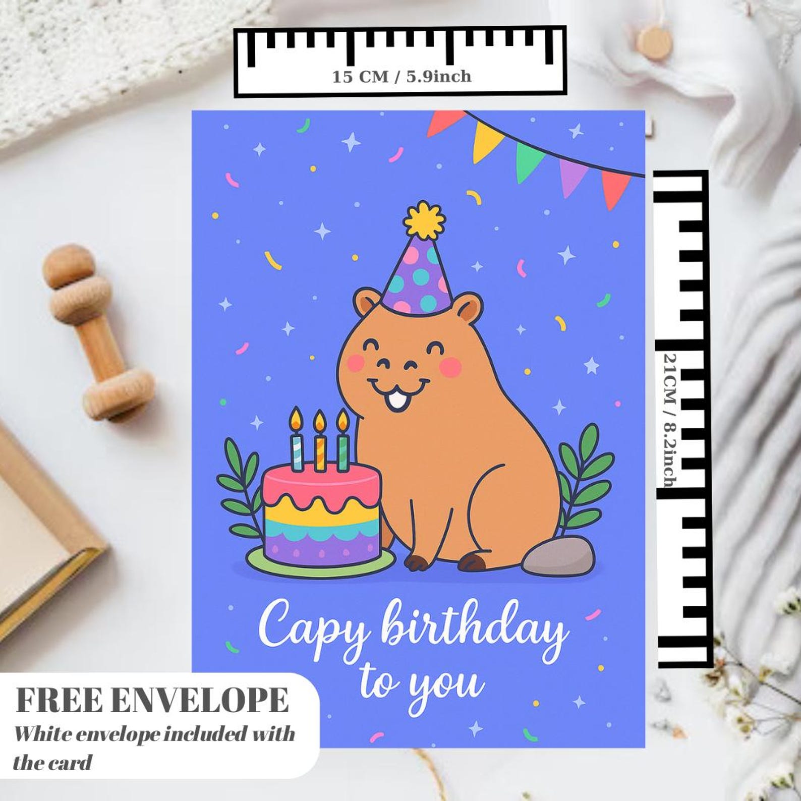 Capy Birthday - Capybara Birthday Card Cute Animal Birthday Cards Hand ...