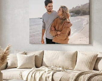 Personalised Photo Canvas Print Ireland, Custom Wall Art Gift for Couple, Family, Mum, Boyfriend, Couple, Home Decor