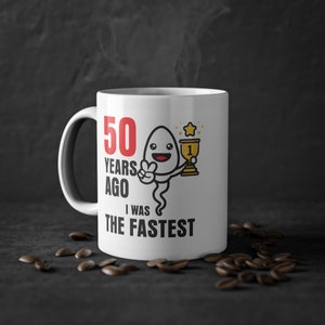 Funny Cute Gift Mug | Birthday Humor Message Mug | 50th Birthday Gift Mug | Crazy Anniversary Coffee Mug | Lovely, Amusing, Cool Mug