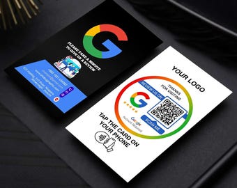 Custom NFC Google Review Card: Double-Sided PVC Business Card
