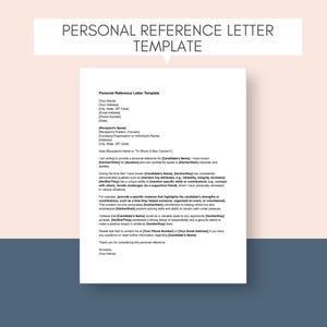 Plantilla de carta de referencia personal Formato de carta de referencia personal Ejemplo de carta de referencia personal