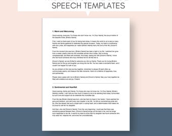 Mother of Bride Speech Toast Blessing Editable Mother of Bride Blessing Speech Printable Bride's Mom Toast Download Reception Toast Print