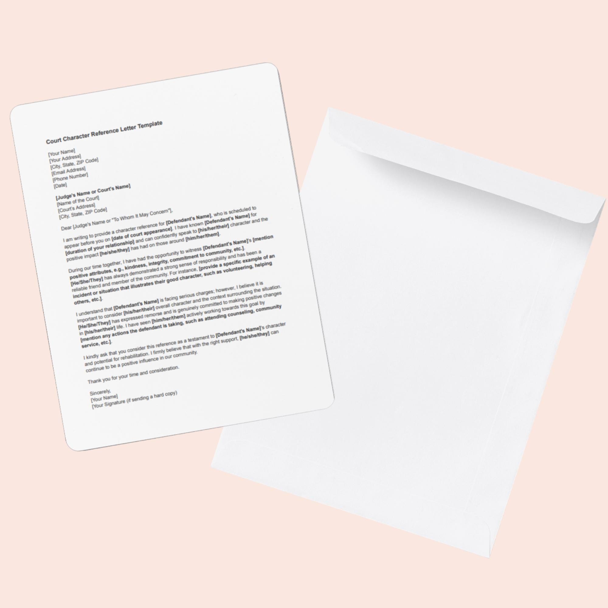 Court Character Reference Letter Court Character Letter Character