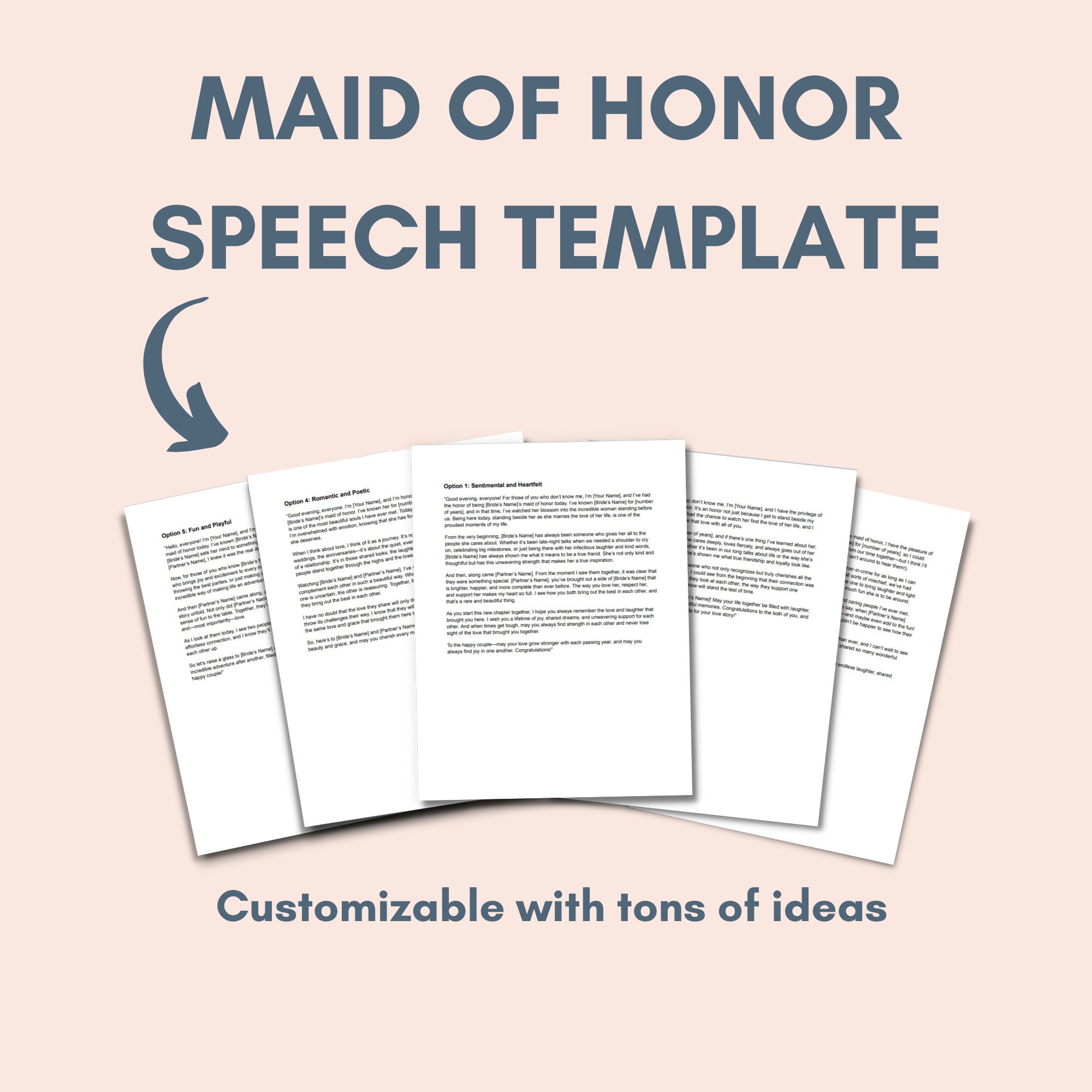 Maid of Honor Speech MOH Poem Witty Maid of Honor Speech Wedding Bride