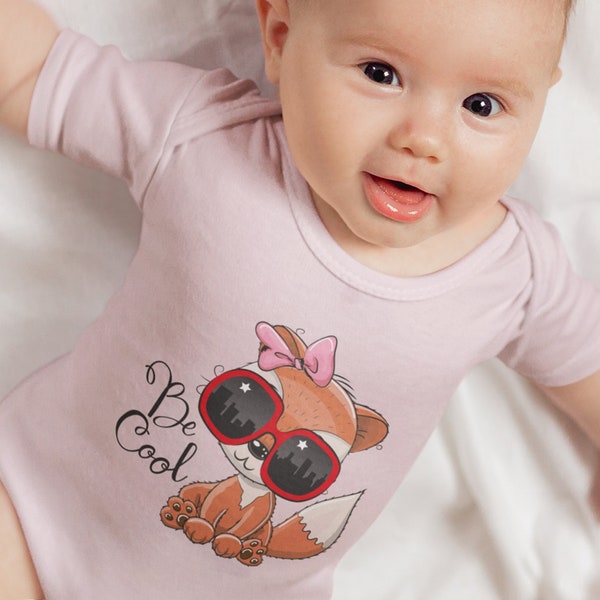 Be Cool Fuchs - Baby Bodysuite, Lovely vixen with cool look, Pretty romper for babies