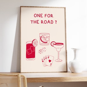 Impresión de arte de barra, cartel de cóctel, cartel de pared de cocina, cartel de cóctel, cartel retro, arte de pared de cocina, decoración de cocina, regalo de cóctel